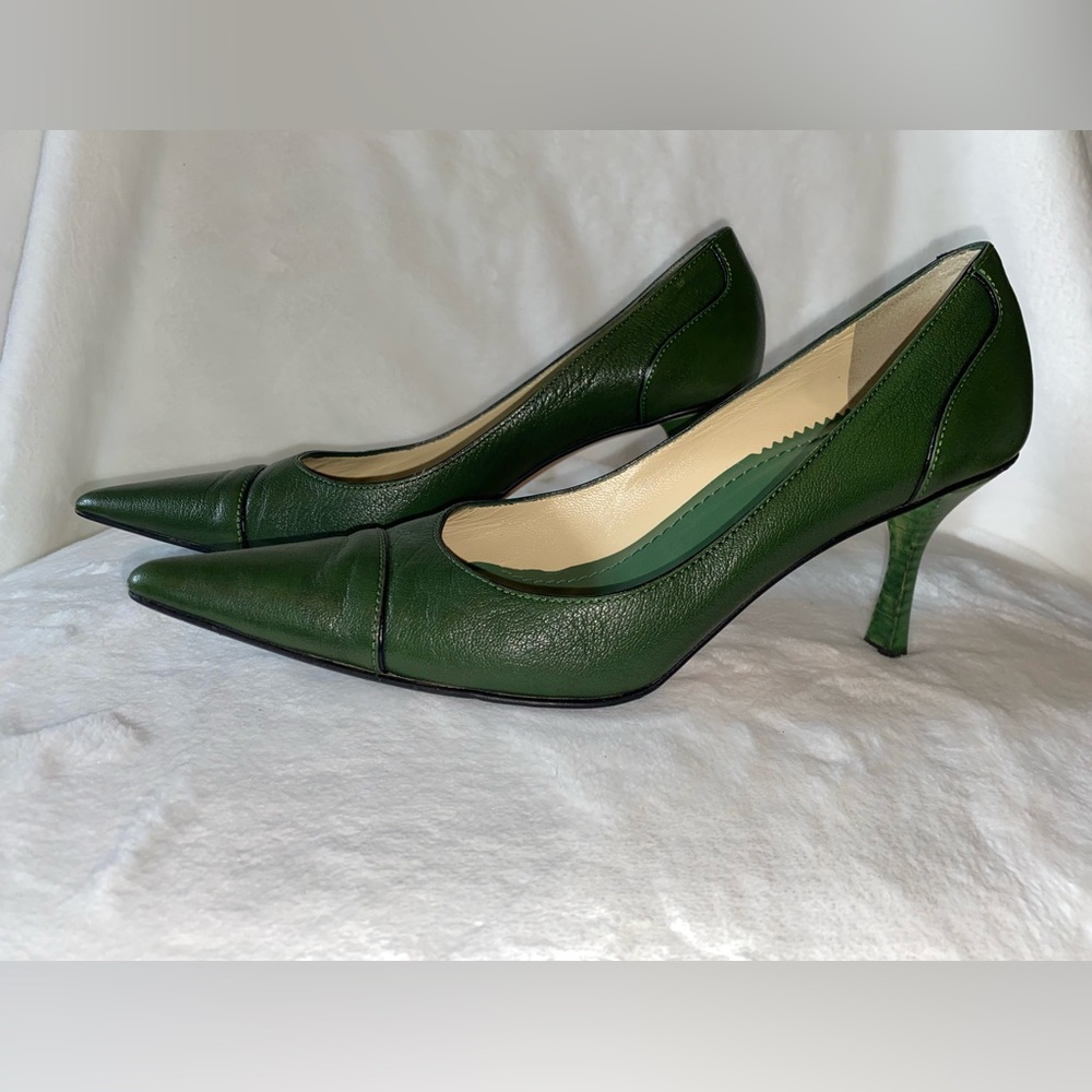 Gucci Green Leather Heels - Picture 2 of 7